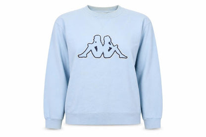 Front view of Kappa Blue unisex medium pullover sweatshirt