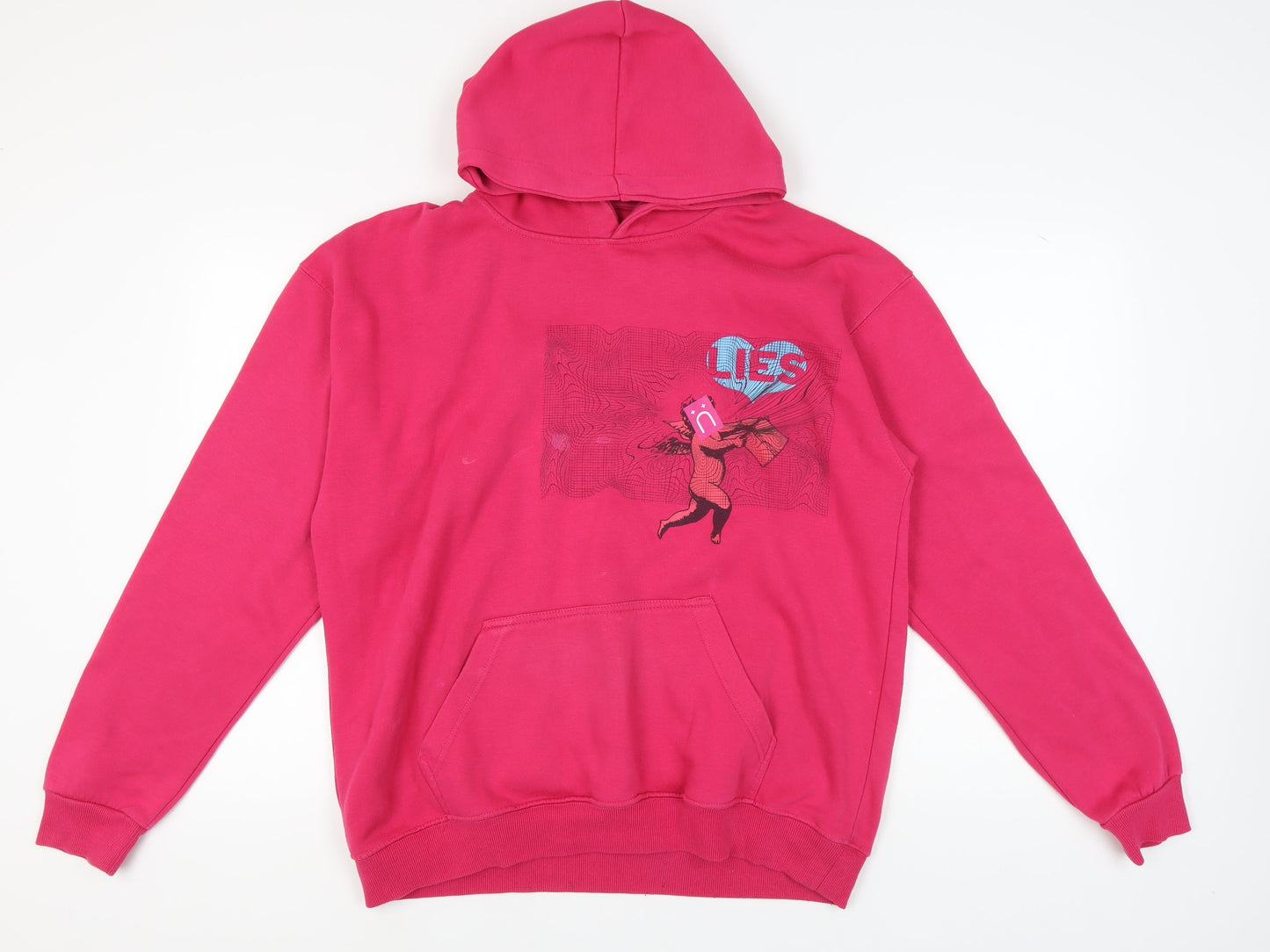 Little White Lies Pink XL Unisex Pullover Hoodie