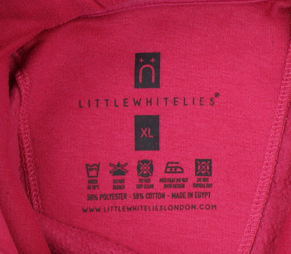 Little White Lies Pink XL Unisex Pullover Hoodie