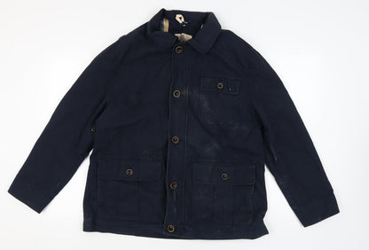 Mens UK Size XL Marks and Spencer Blue Overcoat
