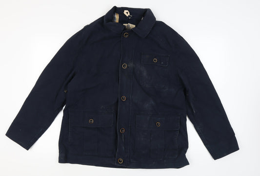 Mens UK Size XL Marks and Spencer Blue Overcoat