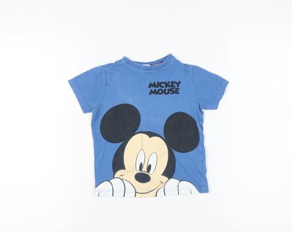 Disney Mickey Mouse Blue T-Shirt 3 Years Unisex Kids