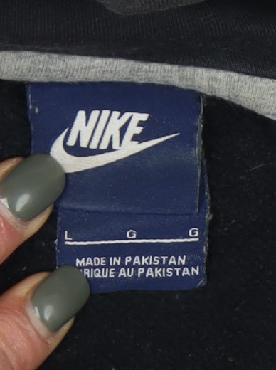 Nike Women's Black Hoodie Size L Pullover with Logo