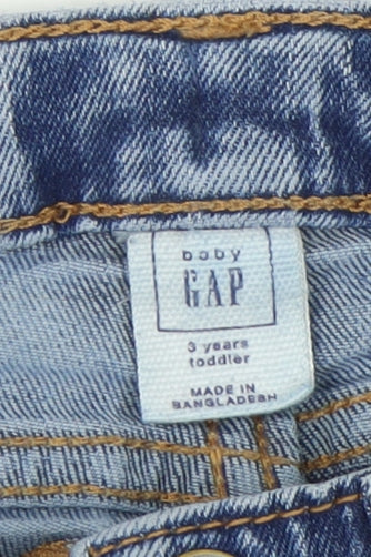 Baby Gap Girls Blue Cropped Jeans 3 Years Ripped