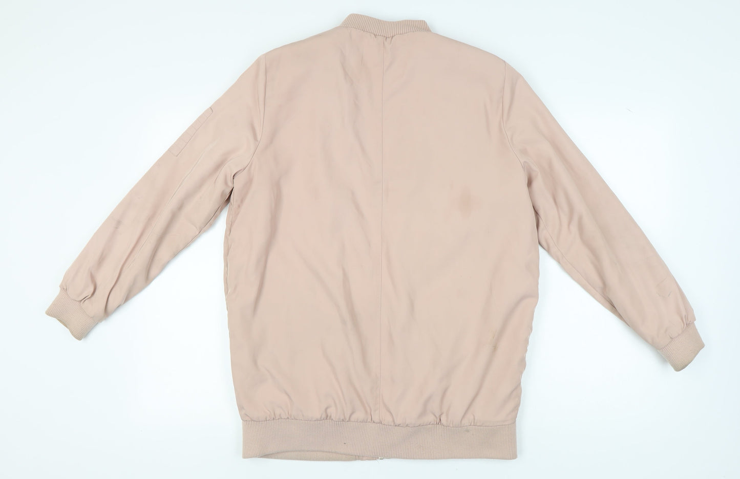 Womens UK Size 12 Miss Selfridge Beige Bomber Jacket