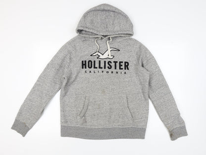 Hollister Women's Grey Pullover Hoodie, Size M, Casual Wear