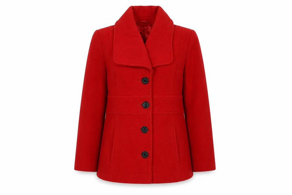 Womens UK Size 10 Laura Ashley Red Overcoat