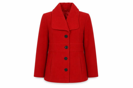 Womens UK Size 10 Laura Ashley Red Overcoat