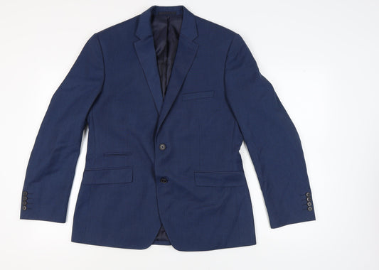 Mens UK Size 42 Burton Regular Blue Suit Jacket