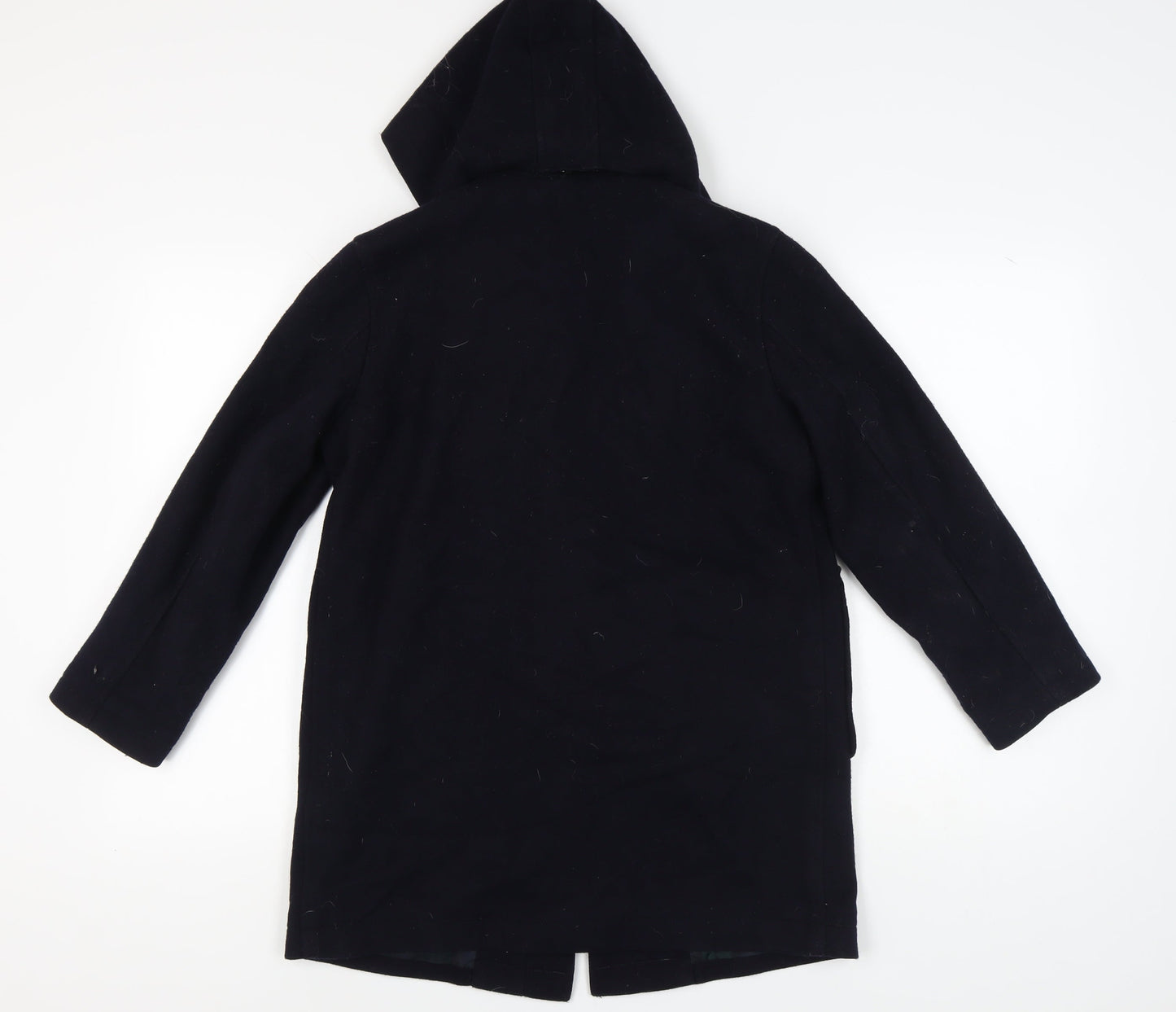 School Scene Boys Black Hooded Duffle Coat 11-12 Years