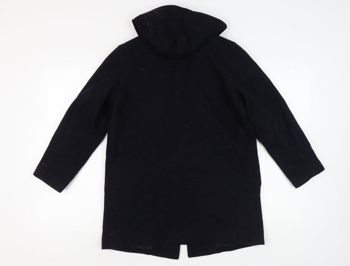 School Scene Boys Black Hooded Duffle Coat 11-12 Years