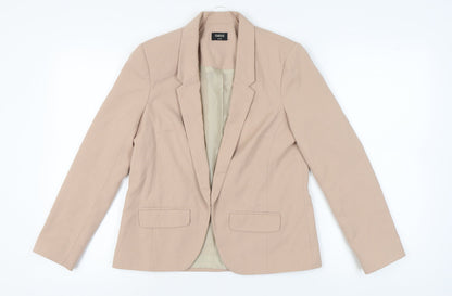 Oasis Women's Beige Blazer Size 12 Regular Notch Lapel