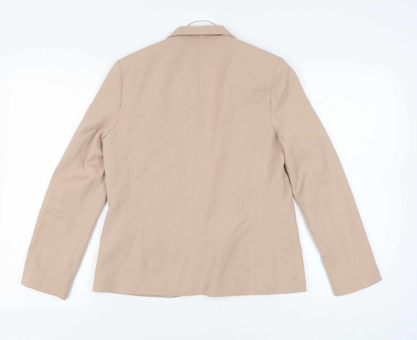 Oasis Women's Beige Blazer Size 12 Regular Notch Lapel