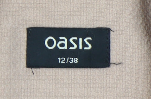 Oasis Women's Beige Blazer Size 12 Regular Notch Lapel