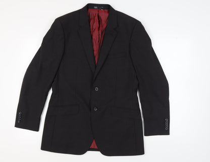 Mens UK Size 40 T.M.Lewin Regular Black Suit Jacket