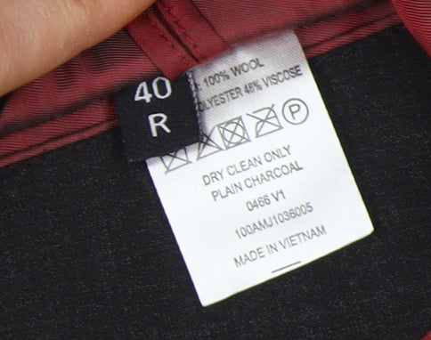 Mens UK Size 40 T.M.Lewin Regular Black Suit Jacket