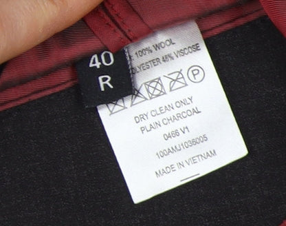Mens UK Size 40 T.M.Lewin Regular Black Suit Jacket