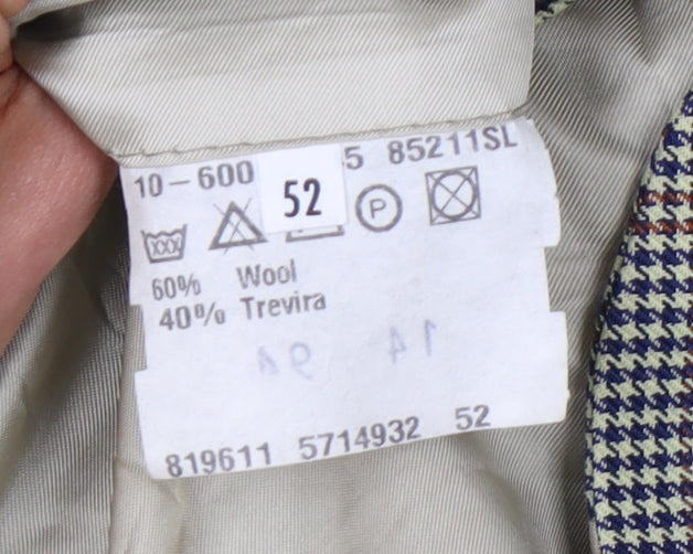 Mens UK Size 42 Lino Vierra Regular Multicoloured Suit Jacket