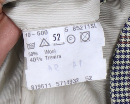 Mens UK Size 42 Lino Vierra Regular Multicoloured Suit Jacket
