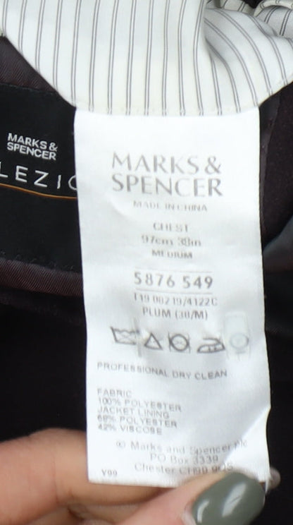 Mens UK Size 38 Marks and Spencer Regular Purple Suit Jacket