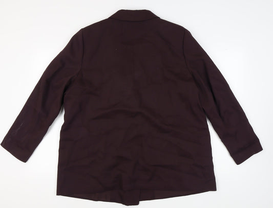 H&M Women's Purple Double-Breasted Blazer, Size L, Regular Fit