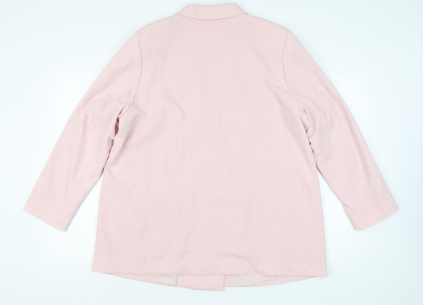 H&M Women's Pink Blazer XL, Regular Fit Double-Breasted