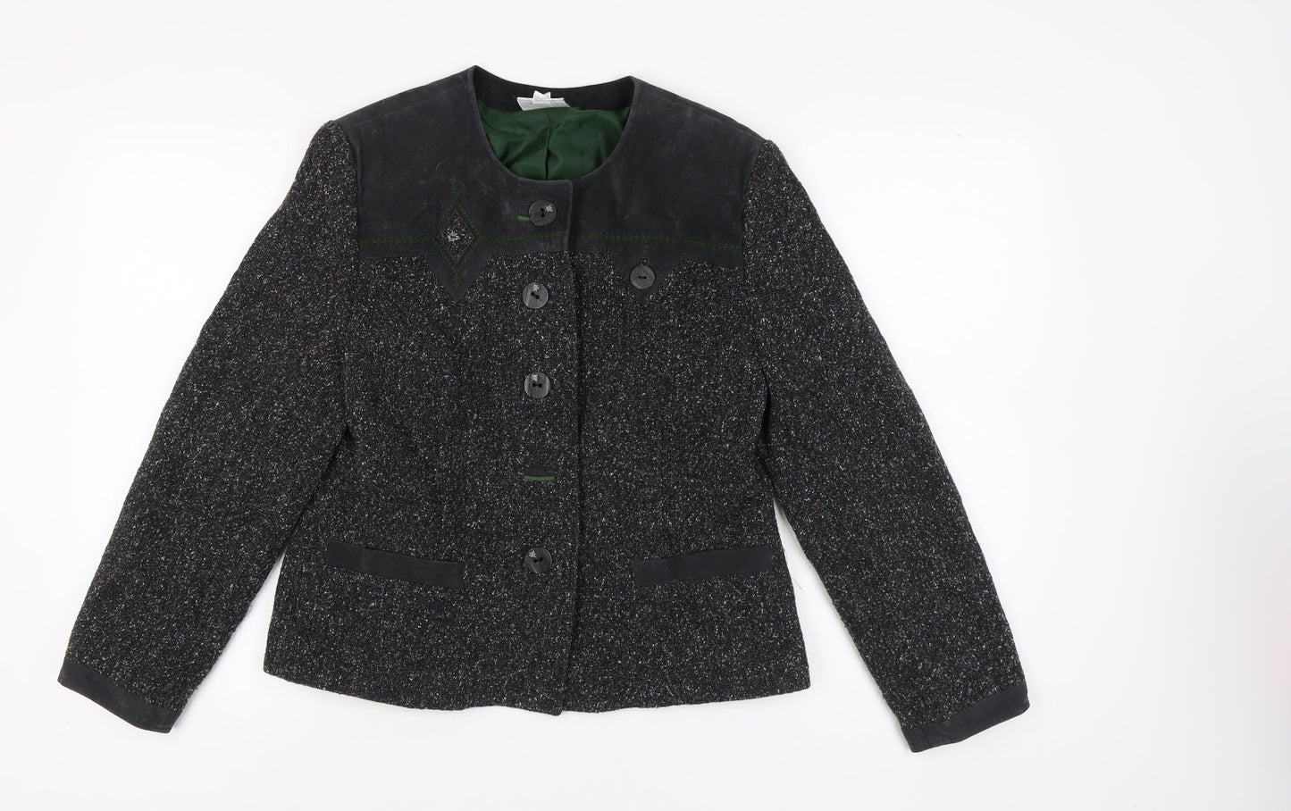 MEICO Women’s Black Size 12 Tweed Blazer, Business Casual