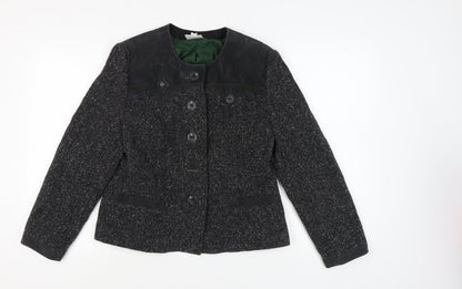 MEICO Women’s Black Size 12 Tweed Blazer, Business Casual