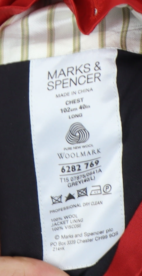 Mens UK Size 40 Marks and Spencer Regular Black Suit Jacket