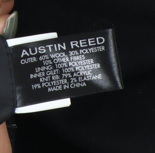 Austin Reed Men's Black Wool Military Jacket L