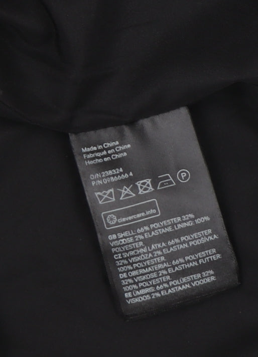 H&M Women Black XL Pinstripe Blazer