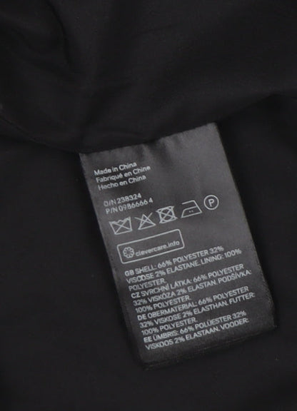 H&M Women Black XL Pinstripe Blazer