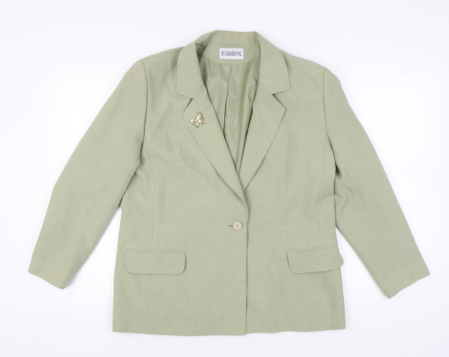 Eastex Women's Green Blazer, Size 14, Lined, Excellent