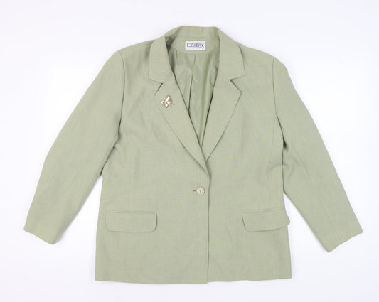 Eastex Women's Green Blazer, Size 14, Lined, Excellent
