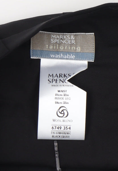 Marks and Spencer Men's Black Dress Pants 32