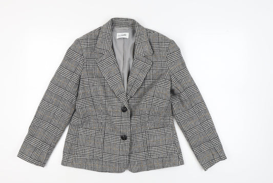 Marks and Spencer Women's Grey Check Blazer Size 10