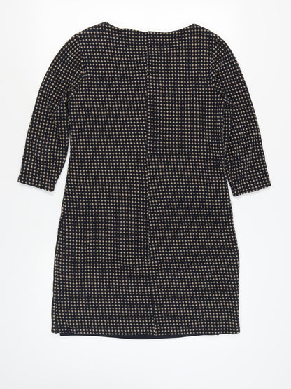 Laura Ashley Women's Black Geometric Sheath Dress