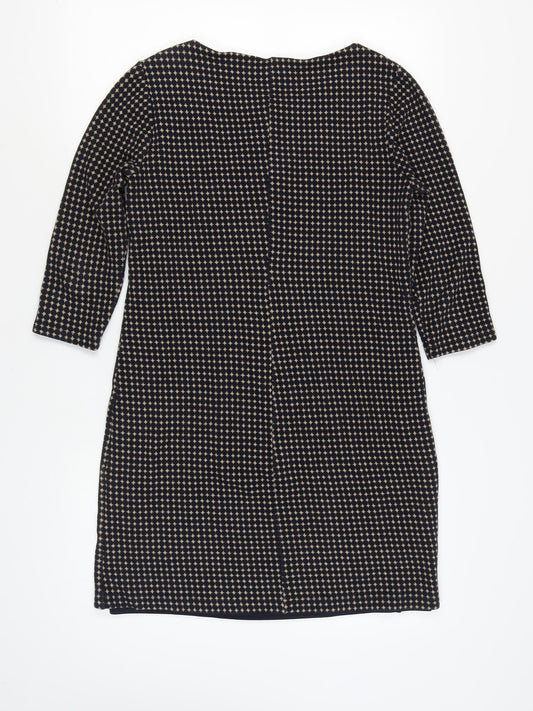 Laura Ashley Women's Black Geometric Sheath Dress