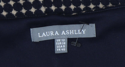 Laura Ashley Women's Black Geometric Sheath Dress
