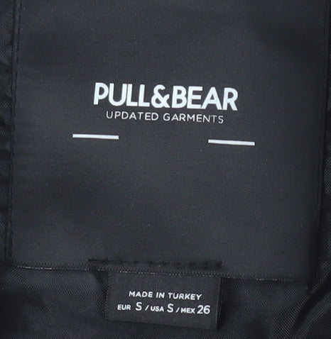 Mens UK Size S Pull&Bear Black Basic Jacket