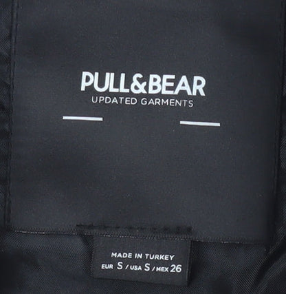 Mens UK Size S Pull&Bear Black Basic Jacket