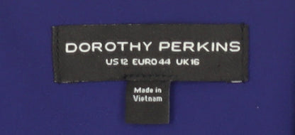 Dorothy Perkins Women's Purple Blazer Size 16 Regular