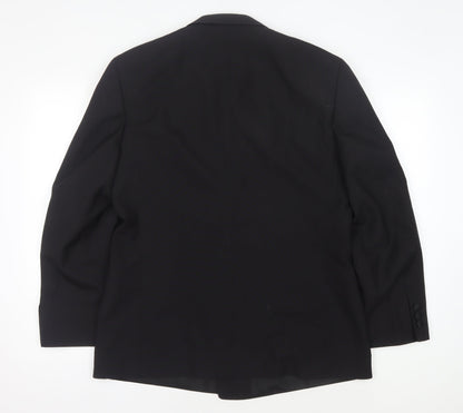 Leithäuser Men's Black Double-Breasted Tuxedo Blazer, 40 Short, Formal