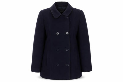 Windsmoor Women's Blue Wool Blend Mid-Length Coat