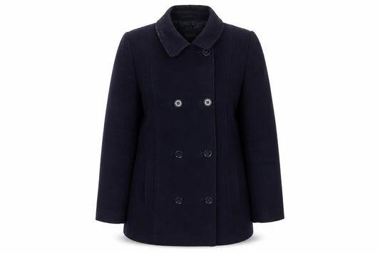 Windsmoor Women's Blue Wool Blend Mid-Length Coat