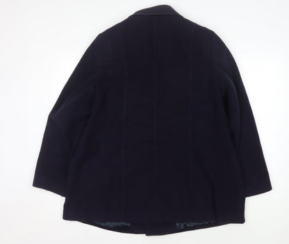 Windsmoor Women's Blue Wool Blend Mid-Length Coat