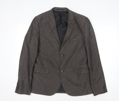 Refectory Men's Brown Wool Blazer, Size 40R, Classic Style