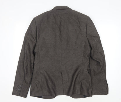 Refectory Men's Brown Wool Blazer, Size 40R, Classic Style