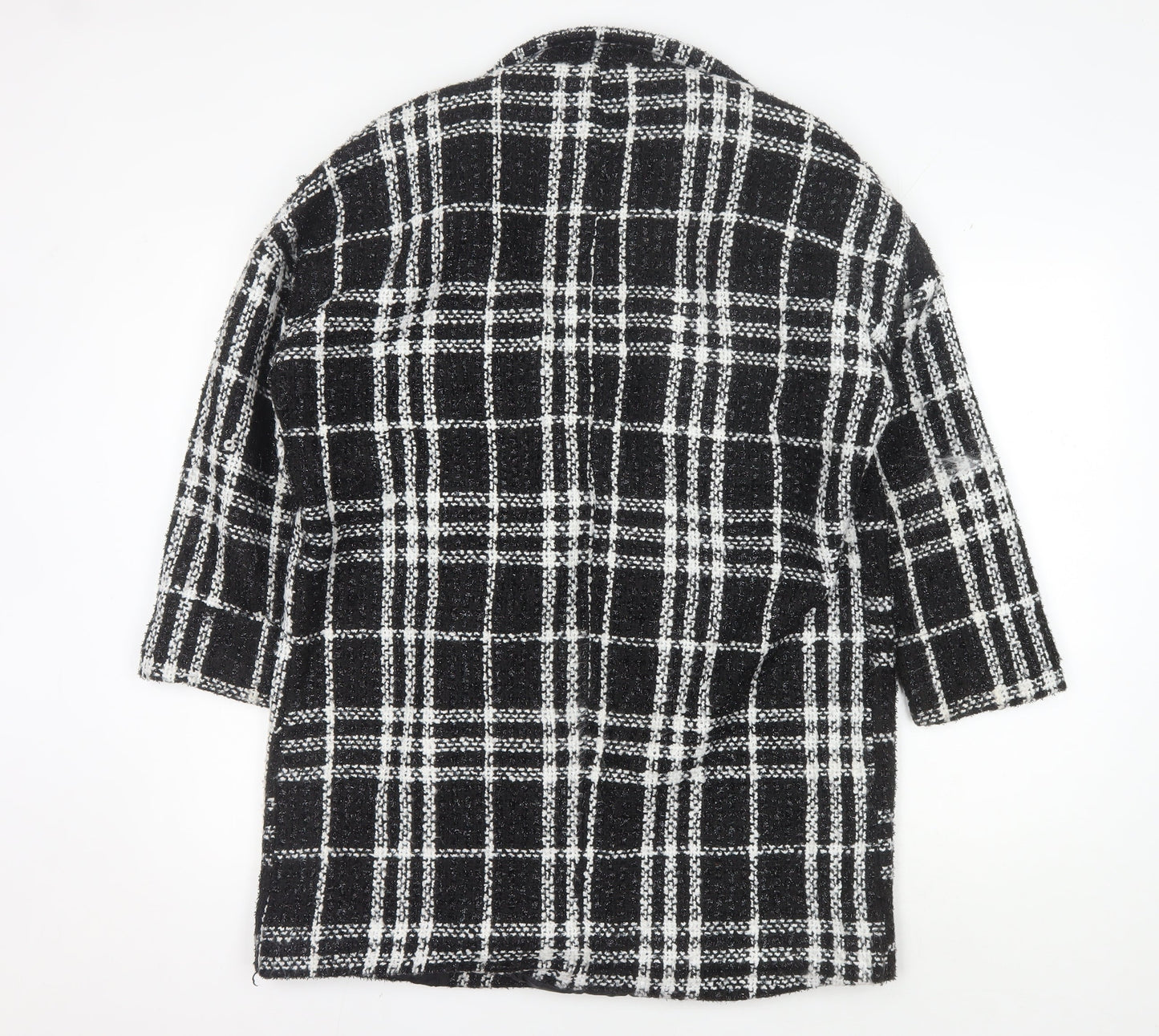 Adora Women's Black Check Coat - Size L