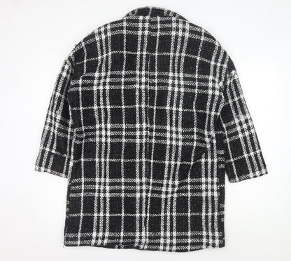 Adora Women's Black Check Coat - Size L